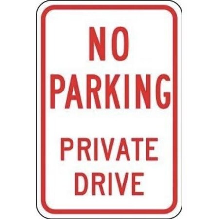 Accuform NO PARKING TRAFFIC SIGN PRIVATE FRP319RA FRP319RA